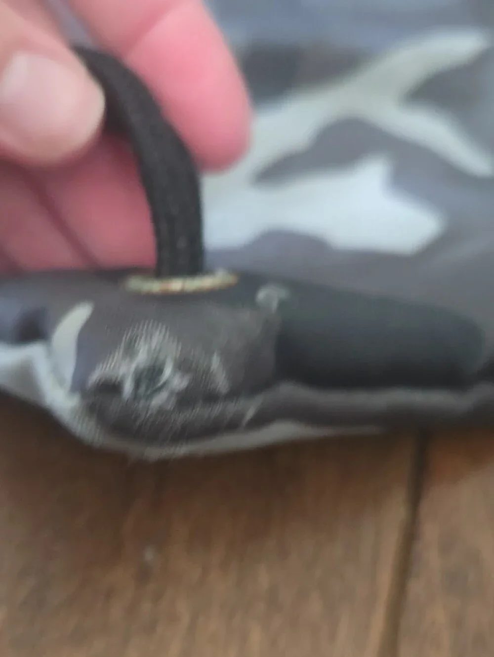 Thirty-One Camo Drawstring Backpack in Green and Gray